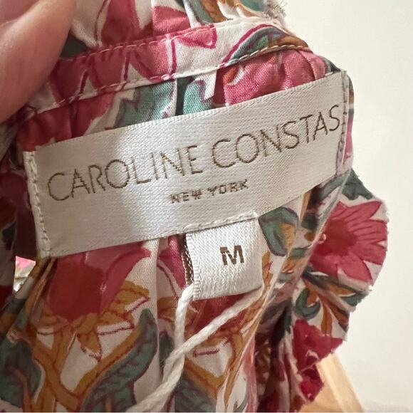 Caroline Constas NY Pink floral Strawberry mini shift swing dress NEW Medium - Picture 7 of 10